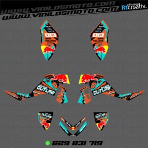 ADHESIVOS Y PEGATINAS DE VINILO PARA POLARIS OUTLAW 525 Rt001-13