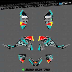 ADHESIVOS Y PEGATINAS DE VINILO PARA POLARIS OUTLAW 525 Rt001-16