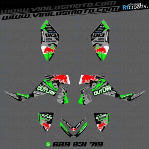 ADHESIVOS Y PEGATINAS DE VINILO PARA POLARIS OUTLAW 525 Rt001-17