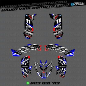 ADHESIVOS Y PEGATINAS DE VINILO PARA POLARIS PREDATOR 500 Rt004-11