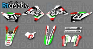 ADHESIVOS Y PEGATINAS DE VINILO GAS GAS ENDURO Y CROSS Rt003-01