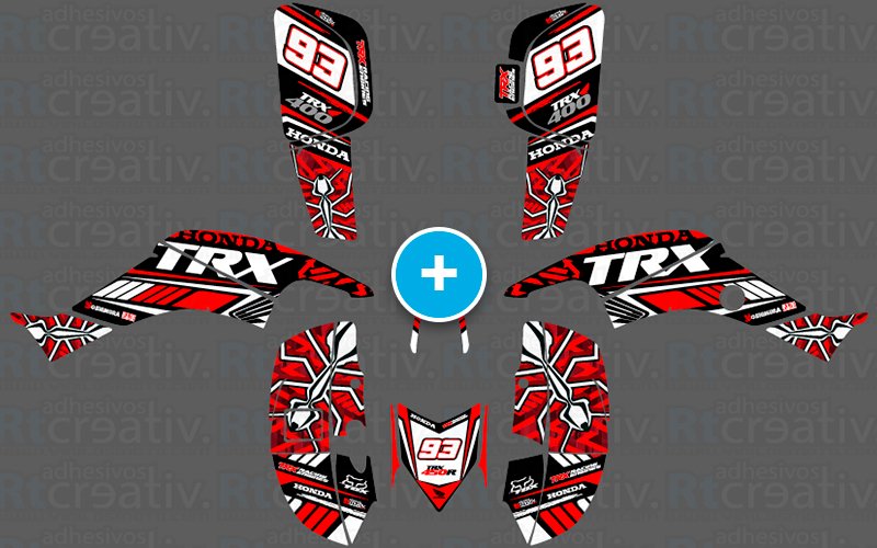 ADHESIVOS Y PEGATINAS DE VINILO PARA HONDA TRX 400 Rt002