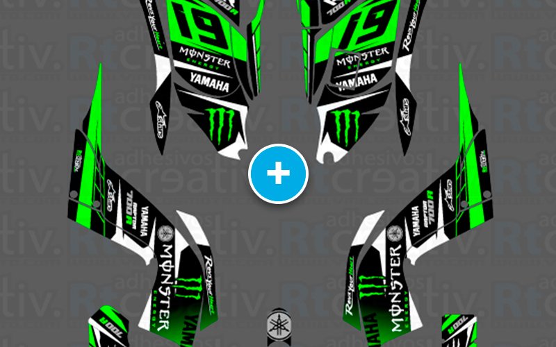 ADHESIVOS Y PEGATINAS DE VINILO PARA YAMAHA RAPTOR 700 Rt006