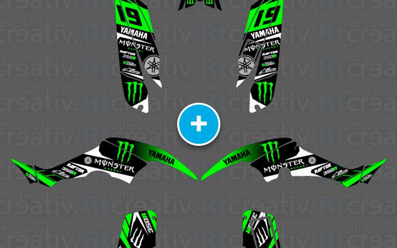 ADHESIVOS Y PEGATINAS DE VINILO PARA YAMAHA RAPTOR 350 Rt006
