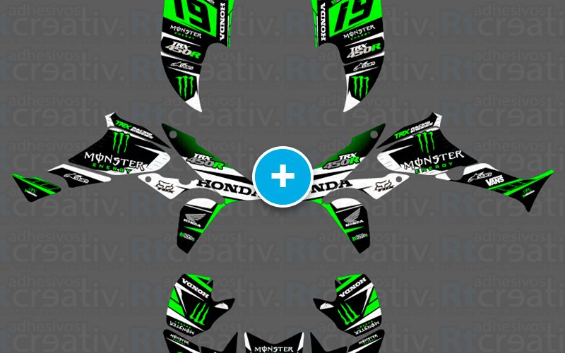 ADHESIVOS Y PEGATINAS DE VINILO PARA HONDA TRX 450 Rt004