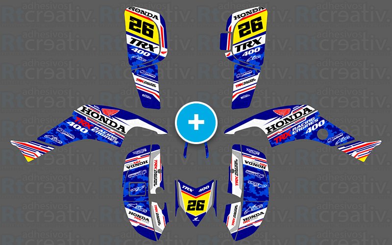 ADHESIVOS Y PEGATINAS DE VINILO PARA HONDA TRX 400 Rt005