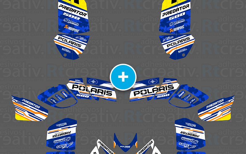 ADHESIVOS Y PEGATINAS DE VINILO PARA POLARIS PREDATOR 500 Rt006