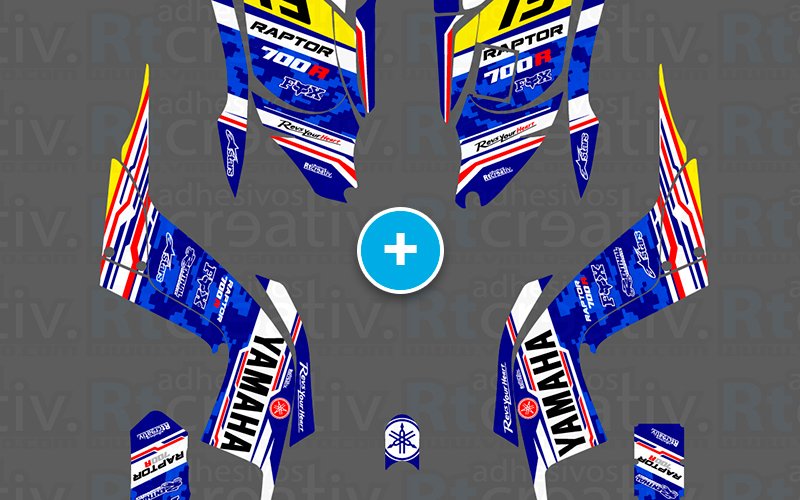 ADHESIVOS Y PEGATINAS DE VINILO PARA YAMAHA RAPTOR 700 Rt007