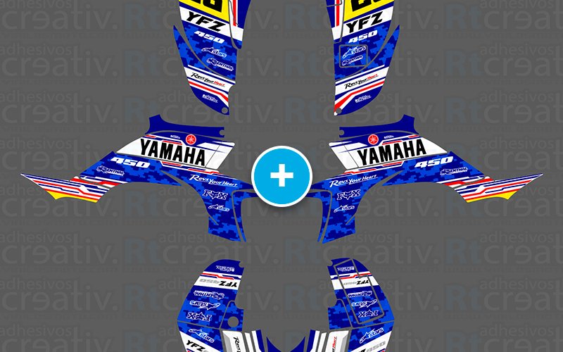 ADHESIVOS Y PEGATINAS DE VINILO PARA YAMAHA YFZ 450 Rt008