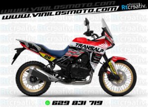 ADHESIVOS Y PEGATINAS DE VINILO HONDA TRANSALP 750 Rt003-12