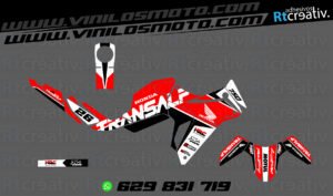 175€ - Honda Transalp | Diseño Rt001 22 ADHESIVOS Y PEGATINAS DE VINILO HONDA TRANSALP 750 Rt001-11