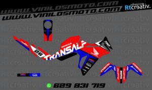 175€ - Honda Transalp | Diseño Rt001 24 ADHESIVOS Y PEGATINAS DE VINILO HONDA TRANSALP 750 Rt001-12