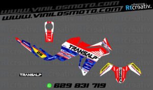 ADHESIVOS Y PEGATINAS DE VINILO HONDA TRANSALP 750 Rt003-02
