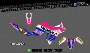 ADHESIVOS Y PEGATINAS DE VINILO HONDA TRANSALP 750 Rt003-04