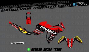ADHESIVOS Y PEGATINAS DE VINILO HONDA TRANSALP 750 Rt003-08