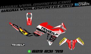 ADHESIVOS Y PEGATINAS DE VINILO HONDA TRANSALP 750 Rt003-12