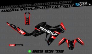 ADHESIVOS Y PEGATINAS DE VINILO HONDA TRANSALP 750 Rt004-01