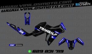 ADHESIVOS Y PEGATINAS DE VINILO HONDA TRANSALP 750 Rt004-02