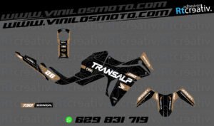 ADHESIVOS Y PEGATINAS DE VINILO HONDA TRANSALP 750 Rt004-04