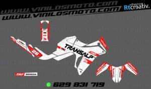 ADHESIVOS Y PEGATINAS DE VINILO HONDA TRANSALP 750 Rt004-07