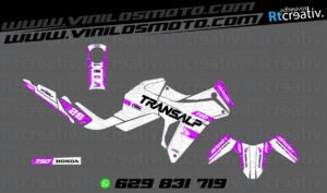 ADHESIVOS Y PEGATINAS DE VINILO HONDA TRANSALP 750 Rt004-12