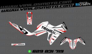175€ - Honda Transalp | Diseño Rt005 18 ADHESIVOS Y PEGATINAS DE VINILO HONDA TRANSALP 750 Rt005-09
