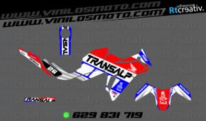 ADHESIVOS Y PEGATINAS DE VINILO HONDA TRANSALP 750 Rt006-02