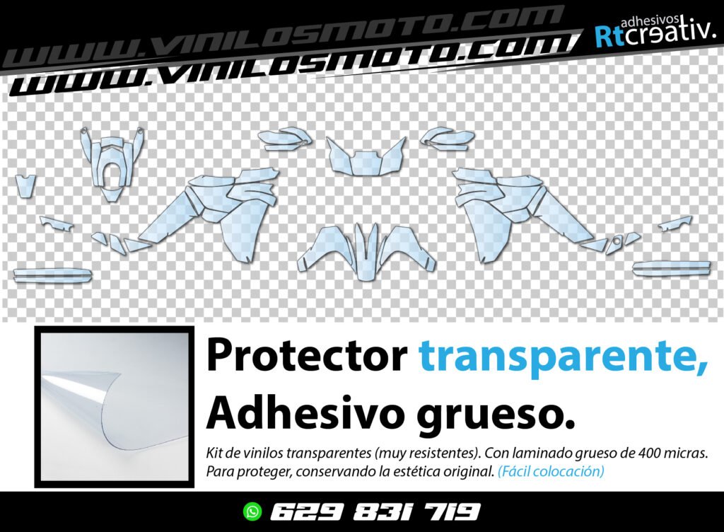 KIT DE VINILO PROTECTOR TRANSPARENTE PARA APRILIA TUAREG