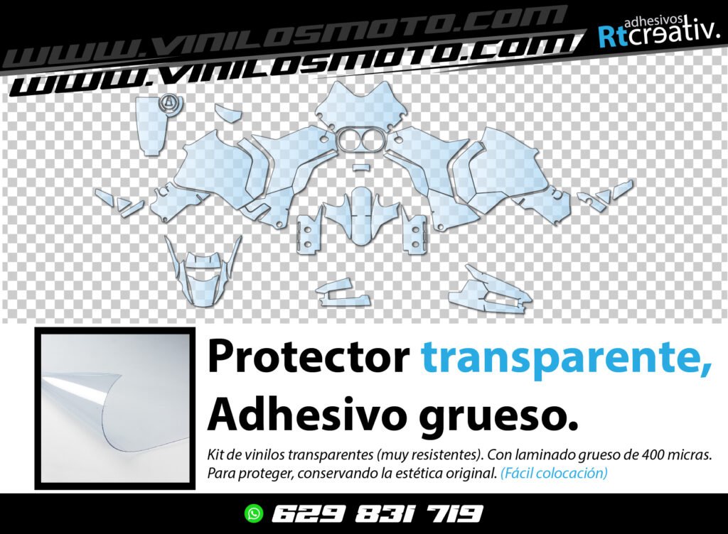 KIT DE VINILO PROTECTOR TRANSPARENTE PARA DUCATI DESERTX