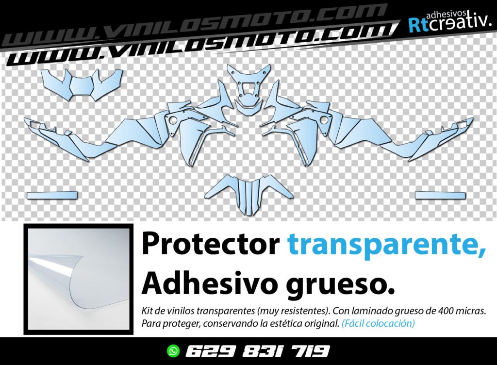 KIT DE VINILO PROTECTOR TRANSPARENTE PARA HONDA ÁFRICA TWIN