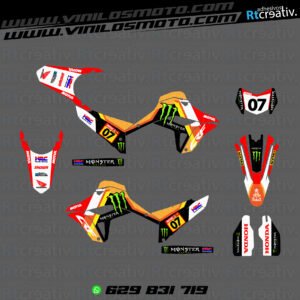 ADHESIVOS Y PEGATINAS DE VINILO HONDA ENDURO Y CROSS Rt008-02