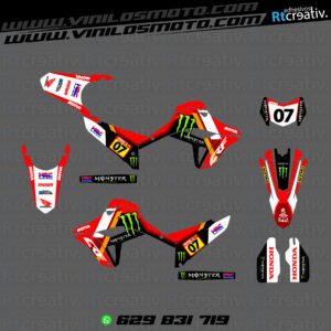 ADHESIVOS Y PEGATINAS DE VINILO HONDA ENDURO Y CROSS Rt008-07