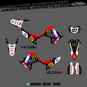 ADHESIVOS Y PEGATINAS DE VINILO HONDA ENDURO Y CROSS Rt008-09