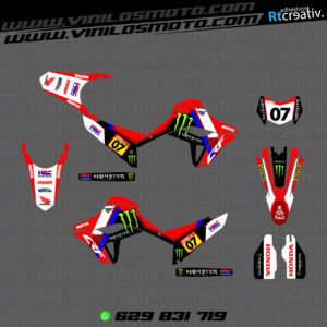 ADHESIVOS Y PEGATINAS DE VINILO HONDA ENDURO Y CROSS Rt008-10