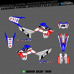 ADHESIVOS Y PEGATINAS DE VINILO HONDA ENDURO Y CROSS Rt009-01
