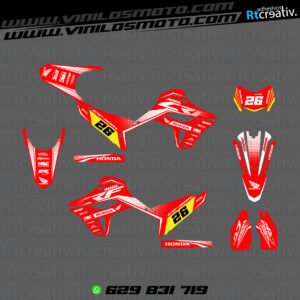 ADHESIVOS Y PEGATINAS DE VINILO HONDA ENDURO Y CROSS Rt010-04