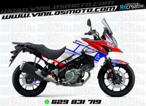 175€ - Suzuki V-Strom | Diseño Rt004 3 ADHESIVOS Y PEGATINAS DE VINILO SUZUKI V-STROM Rt004-02