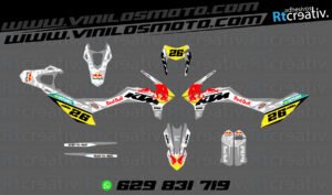 ADHESIVOS Y PEGATINAS DE VINILO KTM ENDURO Y CROSS Rt020-03
