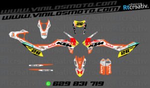 ADHESIVOS Y PEGATINAS DE VINILO KTM ENDURO Y CROSS Rt020-04