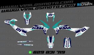 ADHESIVOS Y PEGATINAS DE VINILO KTM ENDURO Y CROSS Rt022-14