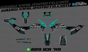 ADHESIVOS Y PEGATINAS DE VINILO KTM ENDURO Y CROSS Rt022-16