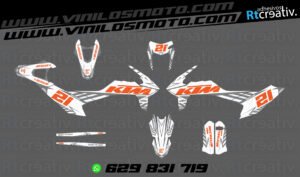 ADHESIVOS Y PEGATINAS DE VINILO KTM ENDURO Y CROSS Rt023-02