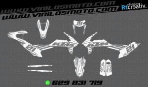 ADHESIVOS Y PEGATINAS DE VINILO KTM ENDURO Y CROSS Rt023-03