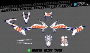 ADHESIVOS Y PEGATINAS DE VINILO KTM ENDURO Y CROSS Rt023-04