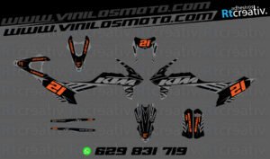 ADHESIVOS Y PEGATINAS DE VINILO KTM ENDURO Y CROSS Rt023-07
