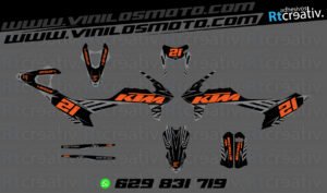 ADHESIVOS Y PEGATINAS DE VINILO KTM ENDURO Y CROSS Rt023-08