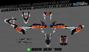 ADHESIVOS Y PEGATINAS DE VINILO KTM ENDURO Y CROSS Rt023-10