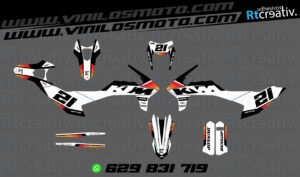 ADHESIVOS Y PEGATINAS DE VINILO KTM ENDURO Y CROSS Rt024-02