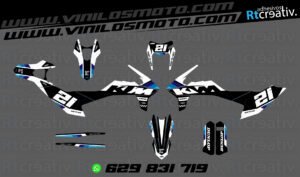 ADHESIVOS Y PEGATINAS DE VINILO KTM ENDURO Y CROSS Rt024-10