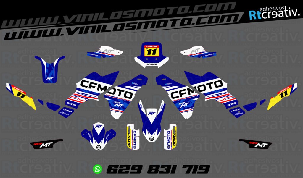 ADHESIVOS Y PEGATINAS DE VINILO CFMOTO 450 MT RT003-1